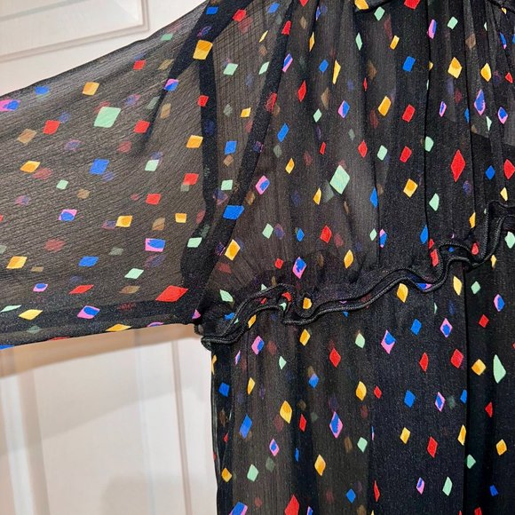 Eva Franco Augustina Yester Chiffon Confetti Dress, Size 10 - Picture 3 of 5